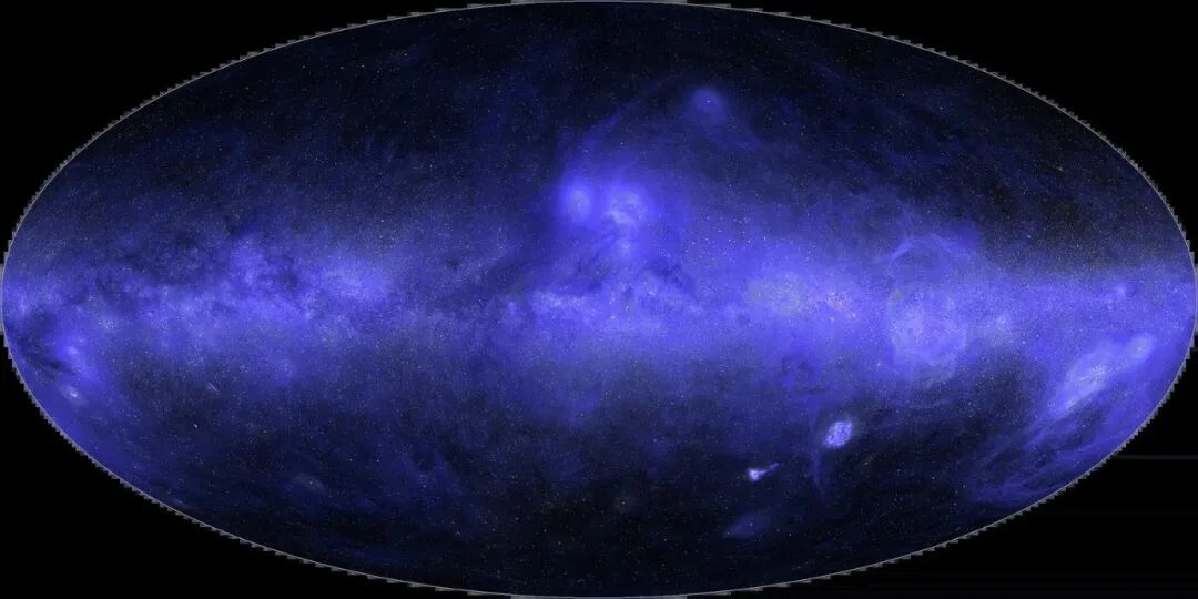 全天紫外地图,银心在正中