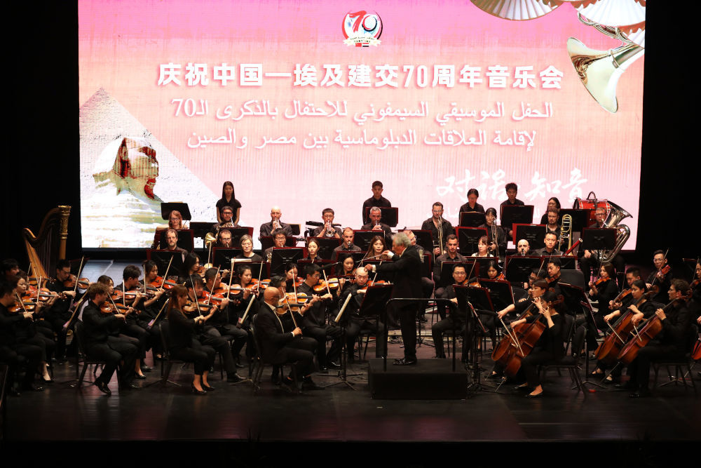 2026年6月10日,在埃及开罗,苏州交响乐团在庆祝“文明对话国际日”暨中埃建交70周年音乐会上演出。新华社发(艾哈迈德·戈马 摄)