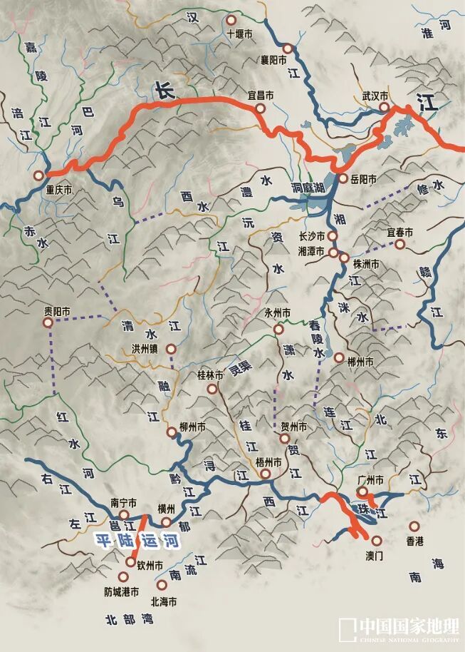 平陆运河在南方水运体系中的位置 制图/韩佳峻