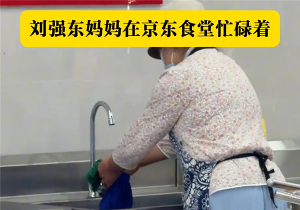 网友偶遇刘强东母亲在京东食堂煮饺子：衣着朴素待人随和