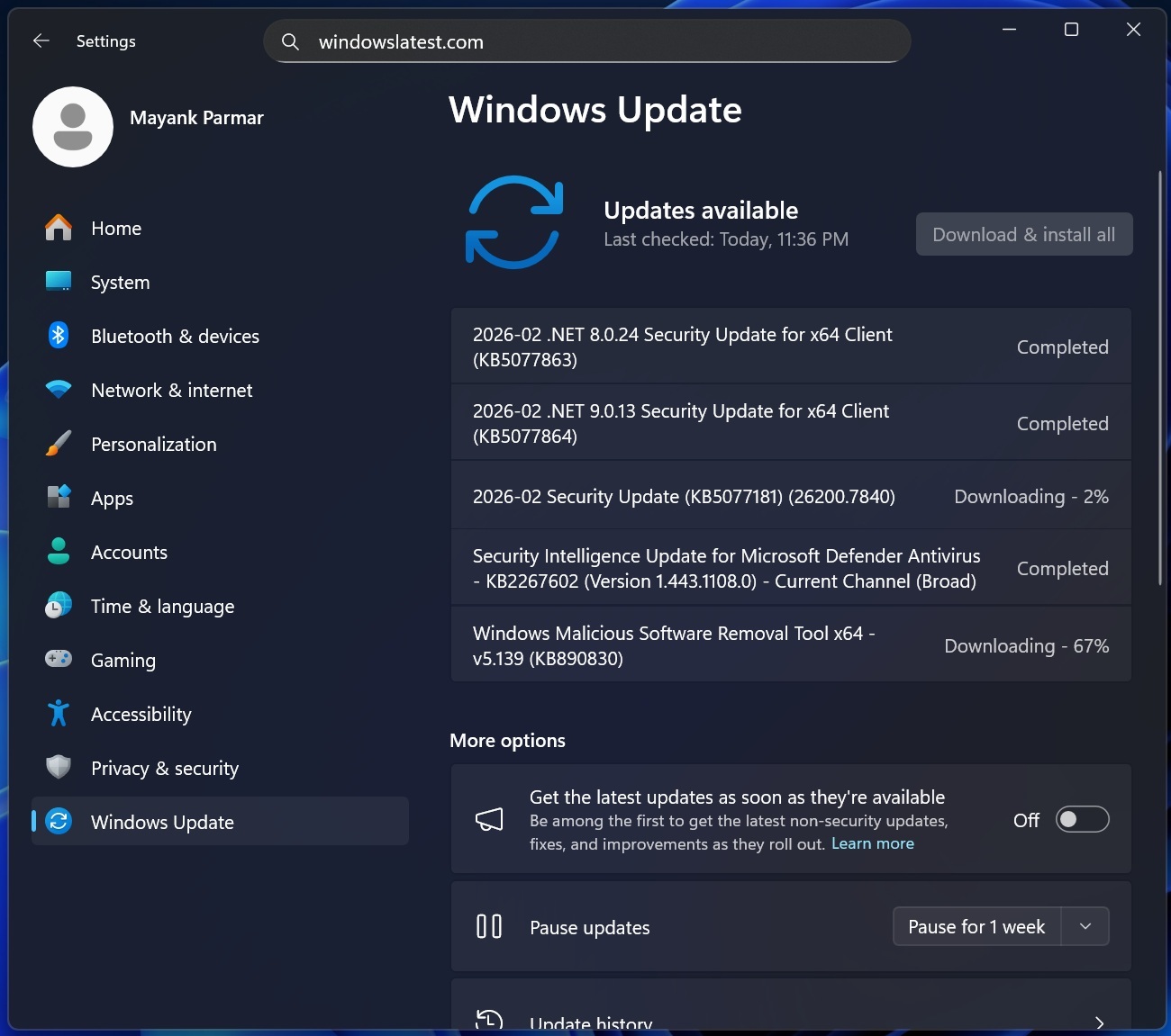 2026-02 Security Update (KB5077181) (26200.7840)