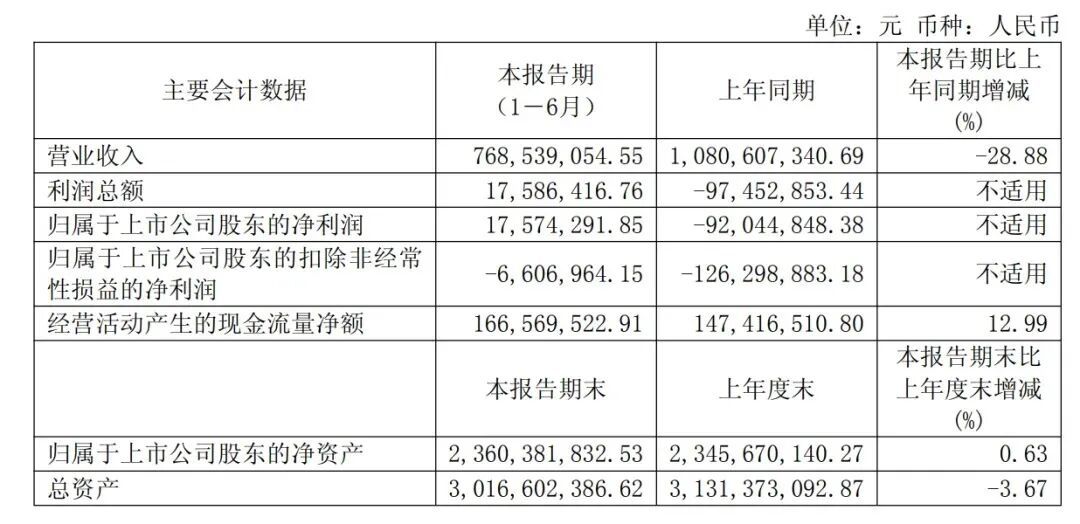 浙江奥康鞋业股份有限公司2026 年半年度报告中披露的营收情况