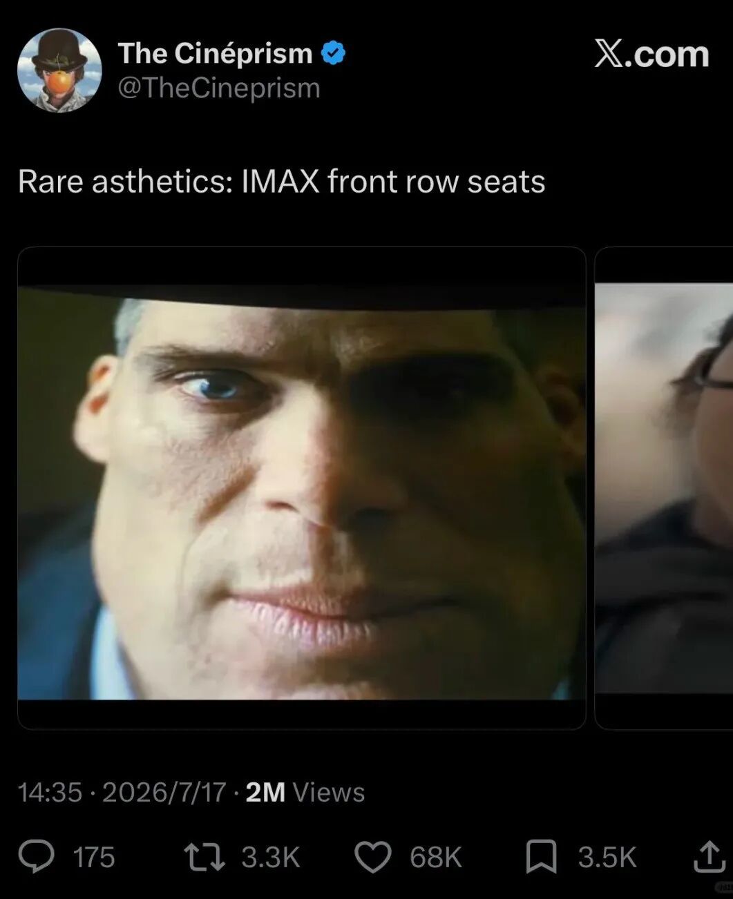 〓 IMAX 不要看前三排，否则……