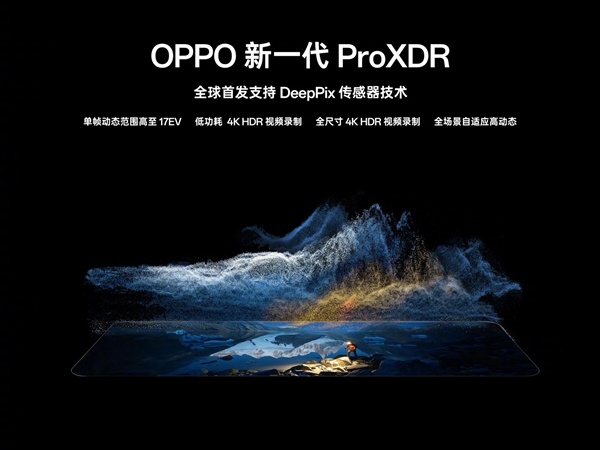 突破行业天花板！OPPO发布新一代ProXDR影像技术：单帧动态范围17EV 支持全尺寸4K HDR视频