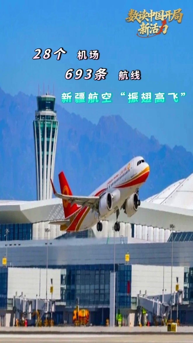数读中国开局新活力丨28 个机场、693 条航线，新疆航空“振翅高飞”激活区域发展新动能