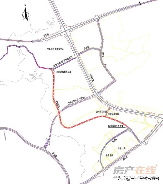 ▲ 安远片区规划道路示意图