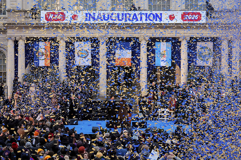纽约市长就职典礼现场 图源:视觉中国