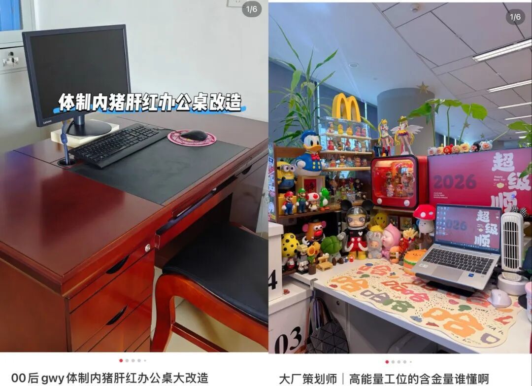 从大厂到体制内,两种截然不同的职场生态。(图/社交平台截图)