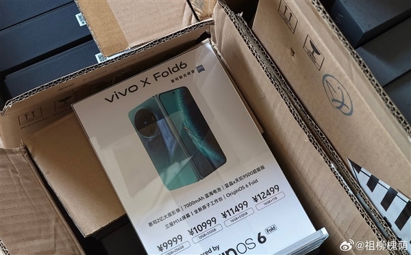 vivo X Fold6价钱偷跑：起售价9999元 较上代涨了3000元