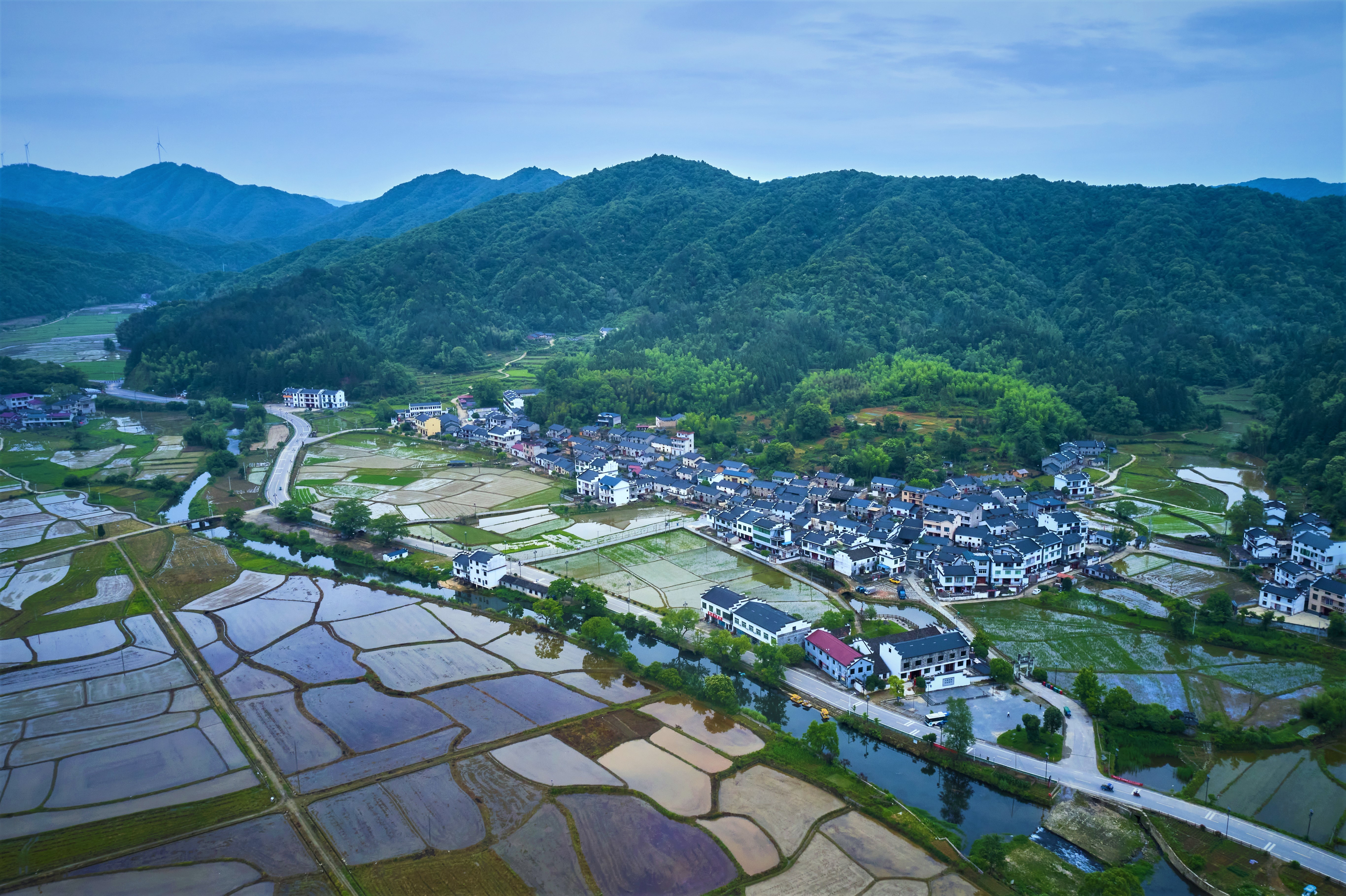 江西省景德镇市浮梁县蛟潭镇礼芳村。新华社发（无人机照片）