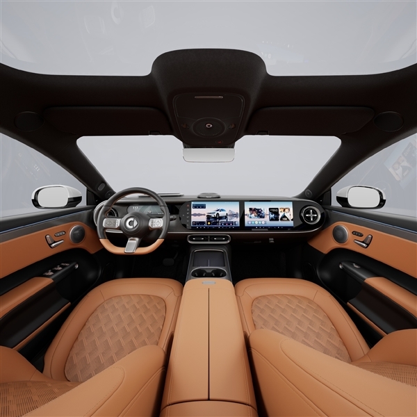 小米SU7的竞品+1!smart精灵6号内饰官图公布:浓郁奔驰味