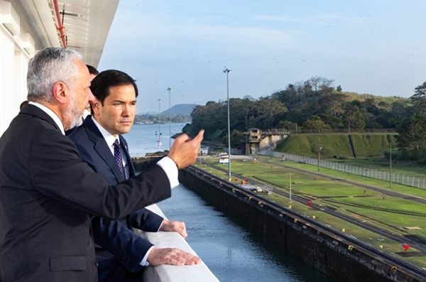 2025年2月,鲁比奥到访巴拿马运河。 巴拿马运河管理局网站