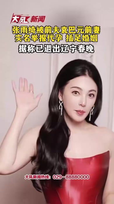 张雨绮被前夫袁巴元前妻实名举报代孕、插足婚姻据称已退出辽宁春晚