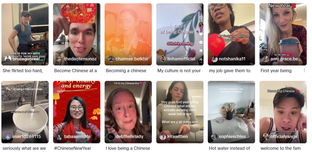 社交平台上网友们分享“成为中国人的第一天”等视频 图源:“浙江新闻”微信公众号