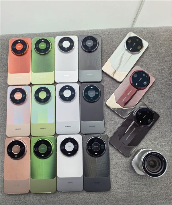 华为Mate 90全家福实拍:星环DECO+拼接设计 外观大胆前卫