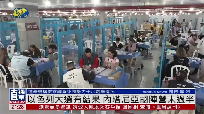 以色列大选有结果 内塔尼亚胡阵营未过半