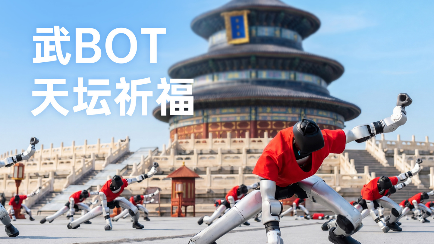 宇树G1机器人集体现身北京天坛,大秀功夫动作集群演示