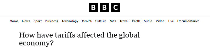 英国广播公司网站相关报道截图