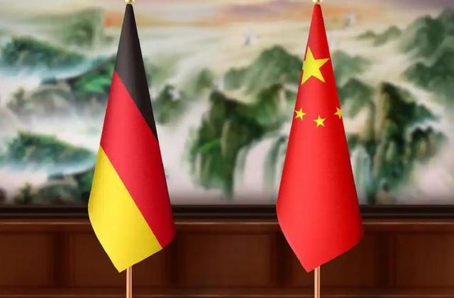 中国国旗与德国国旗