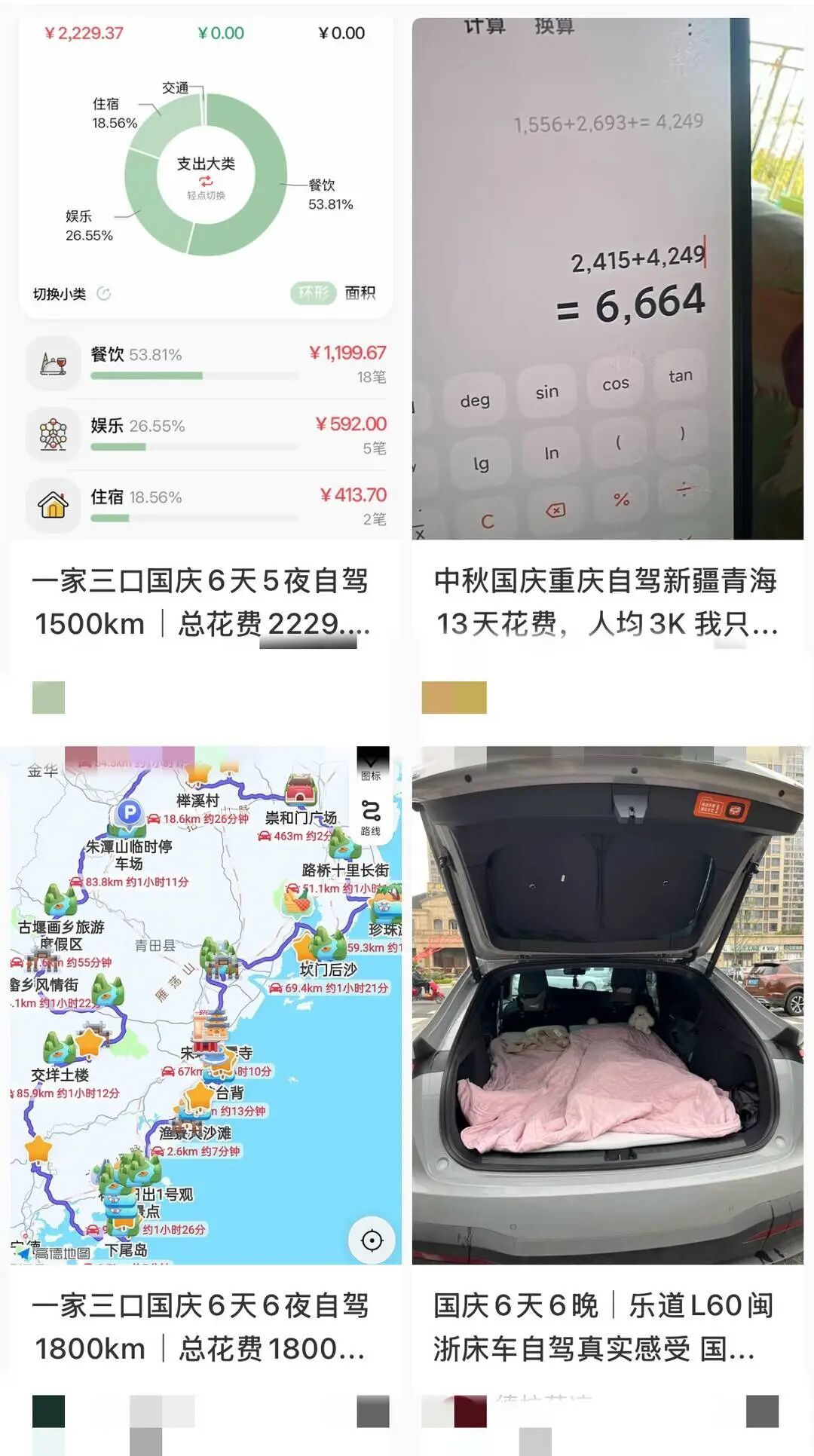 一家三口6天只花1600余元！“床车”旅行国庆走红
