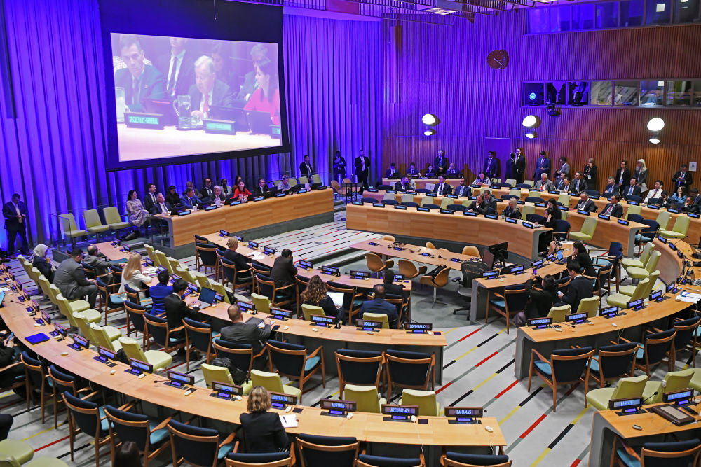 2025年9月25日，联合国举行启动“人工智能治理全球对话”机制高级别会议。新华社记者李睿摄