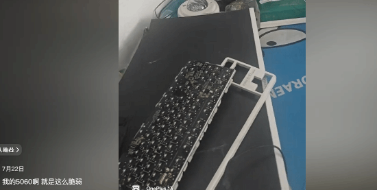 新显卡不到一月就被伴侣砸烂:小哥哀叹如此脆弱