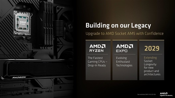 AMD正式官宣!AM5插槽寿命延长至2029年:Zen7也不用换主板了