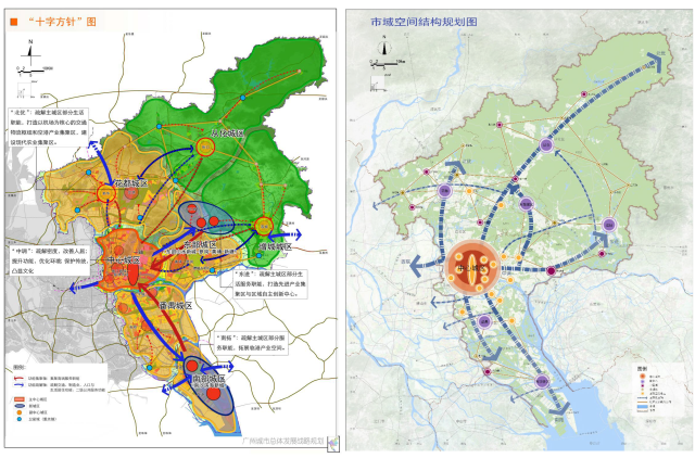 《广州城市总体发展战略规划（2010-2020）》、《广州市城市总体规划（2011-2020年）》