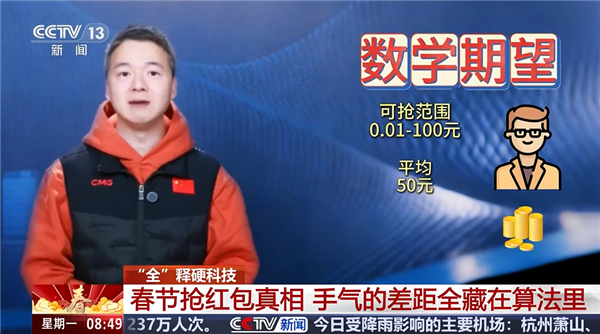 抢红包到底拼手速还是手气 央视揭秘抢红包背后算法