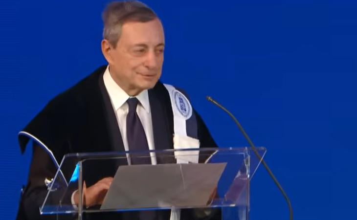 德拉吉2日在比利时发表演讲 视频截图