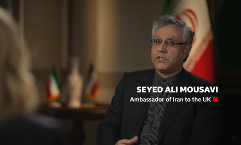 穆萨维 贵寓图 图源:英媒视频截图