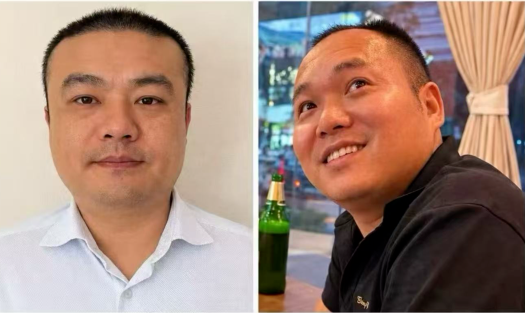 ▲家属发布的寻人启事上小宋的姐夫(左)与弟弟的照片