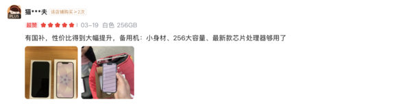 “备用机”、“256GB、最新款芯片”