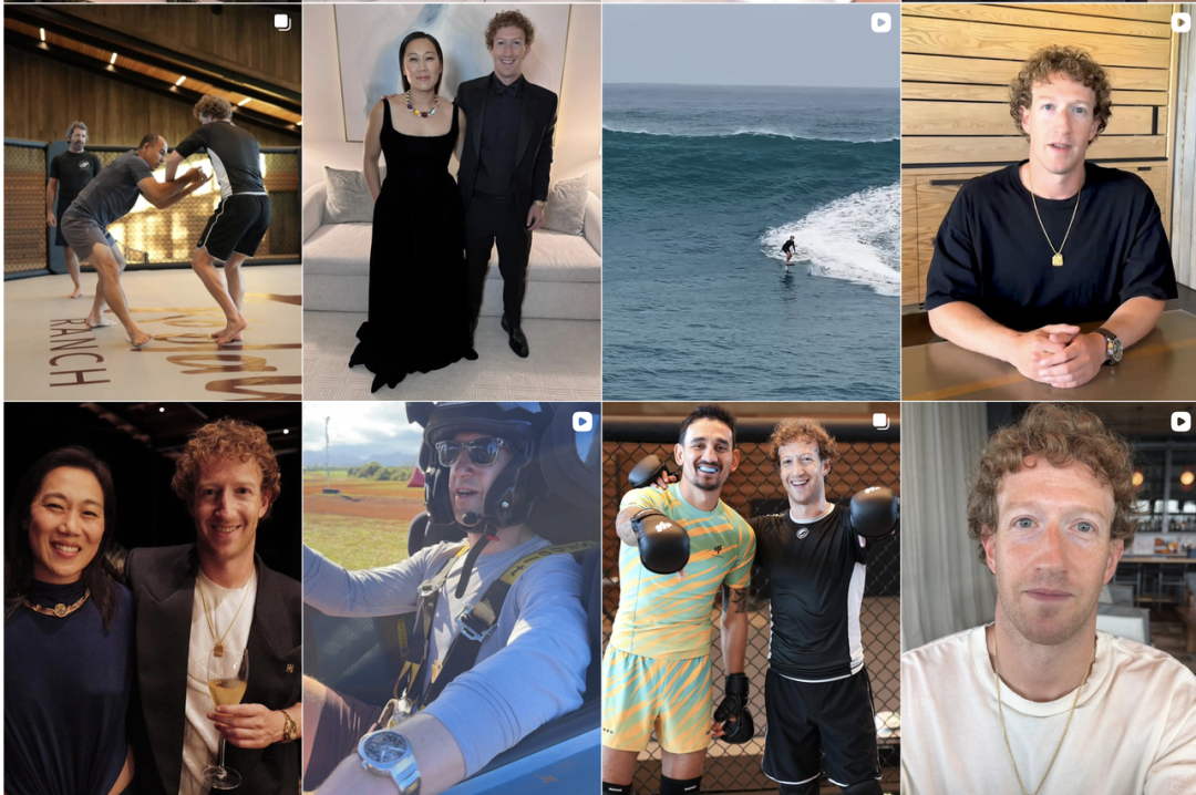 健身博主扎克伯格｜Instagram 截图