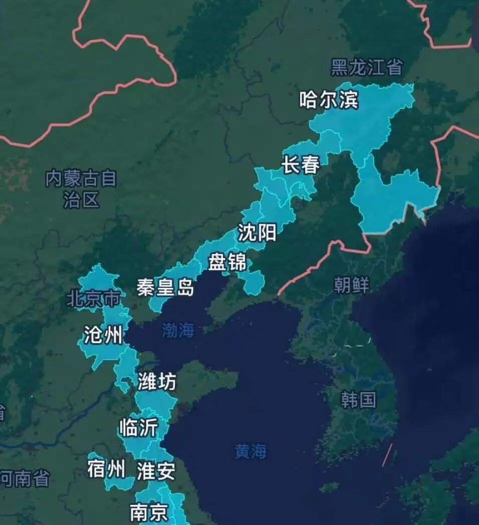 从哈尔滨去南京的长途路线。(图/受访者供图)