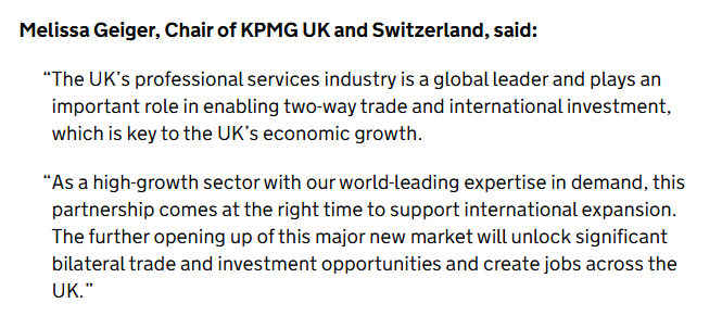 毕马威英国及瑞士主席梅丽莎&middot;盖格