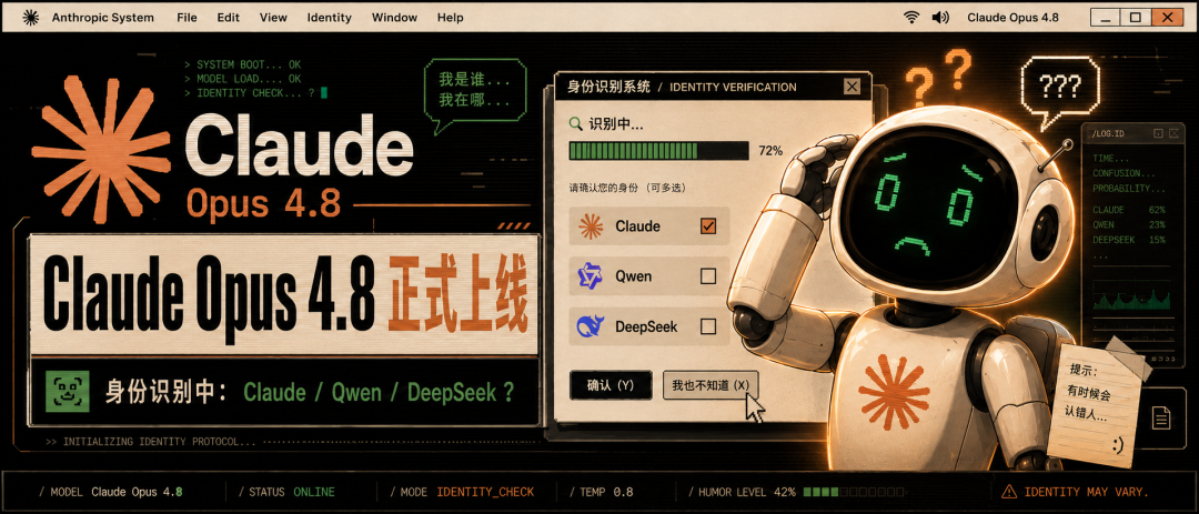Claude Opus 4.8上线,张口就说自己是DeepSeek、Qwen