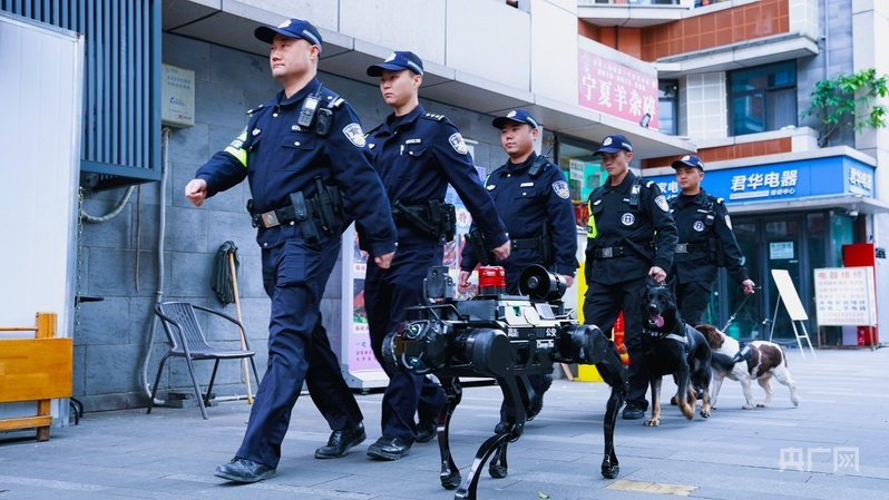 机器狗正在进行巡检（央广网发 受访者供图）
