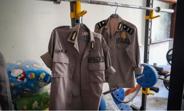 ▲电诈园区其中一个房间假冒印尼警察局