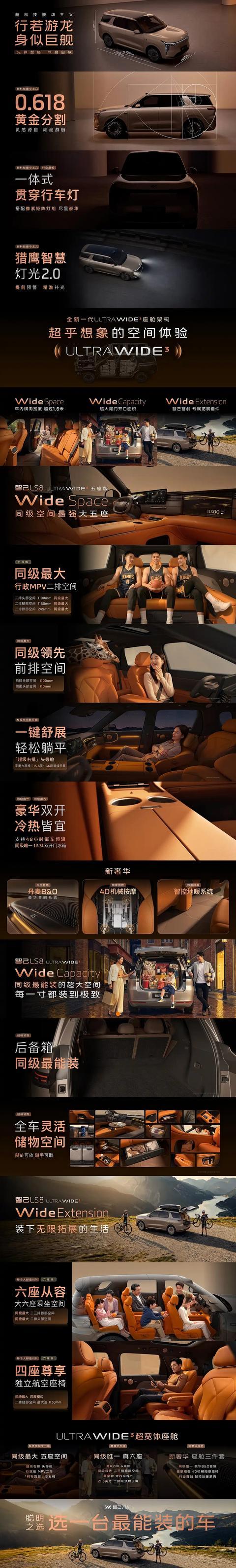 智己LS8开启预售:线控四轮转向、双腔空悬,预售权益价25.98万起