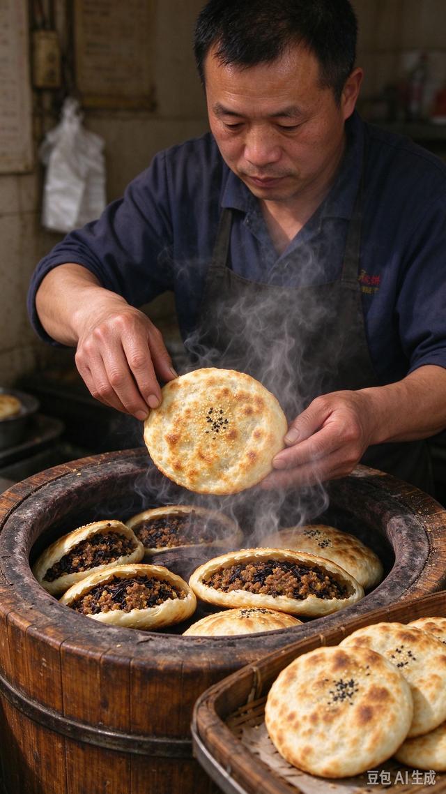 缙云烧饼出炉