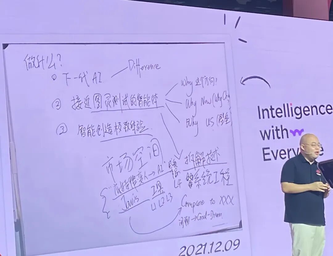 ·闫俊杰展示他当年写下的创业计划。(《第一财经》杂志)