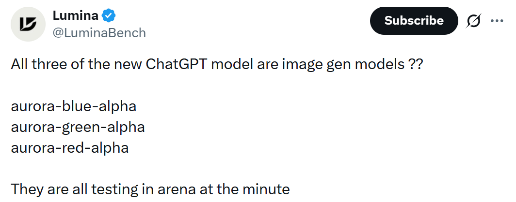 GPT-Image-3要来了?三个神秘代号曝光,网友实测生成猫咪惟妙惟肖