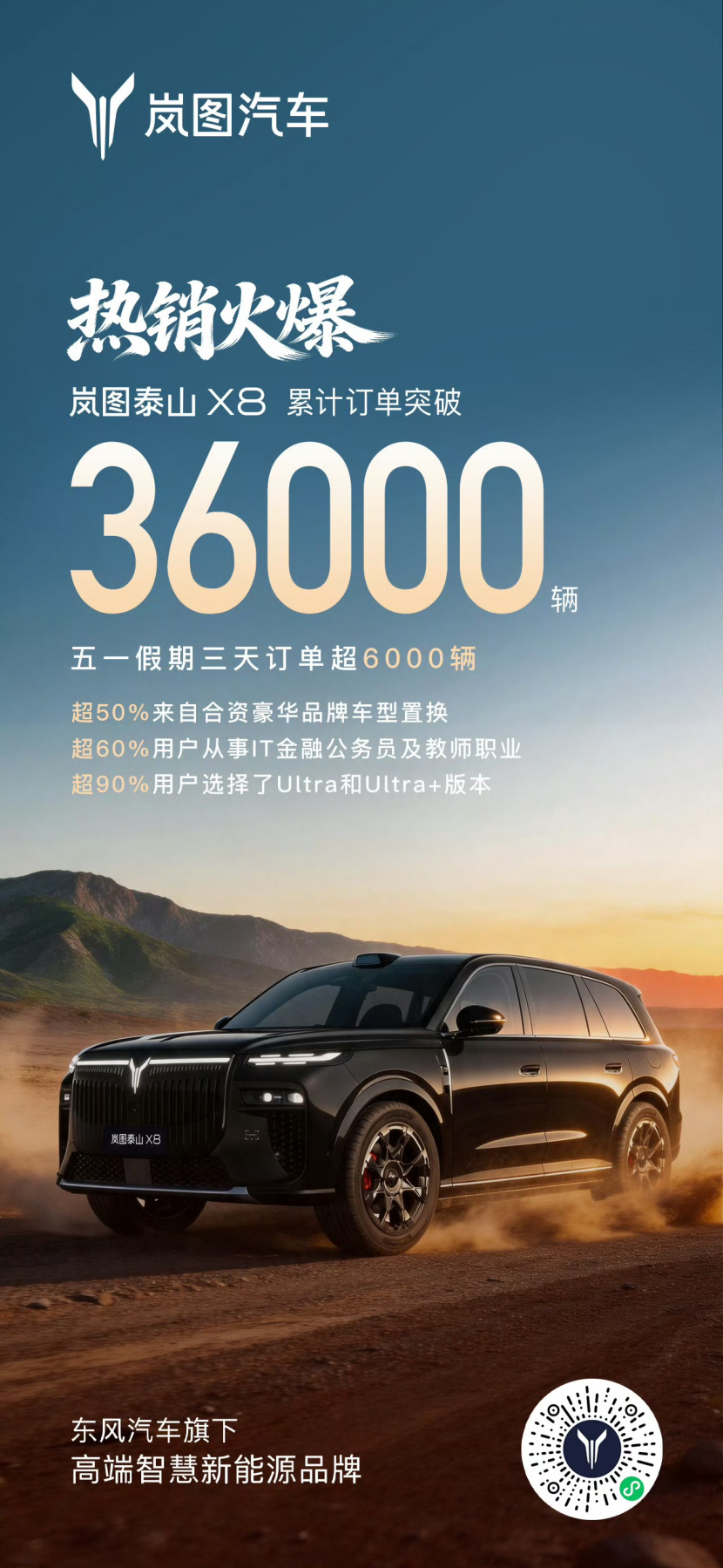 烧毁BBA选国货！岚图泰山X8打动高净值东谈主群