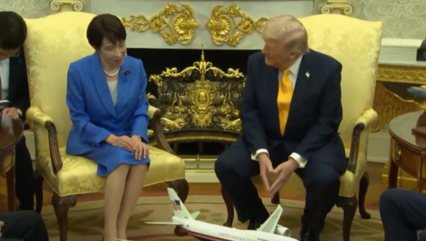 当地技巧3月19日，高市早苗与好意思国总统特朗普在白宫举行会谈