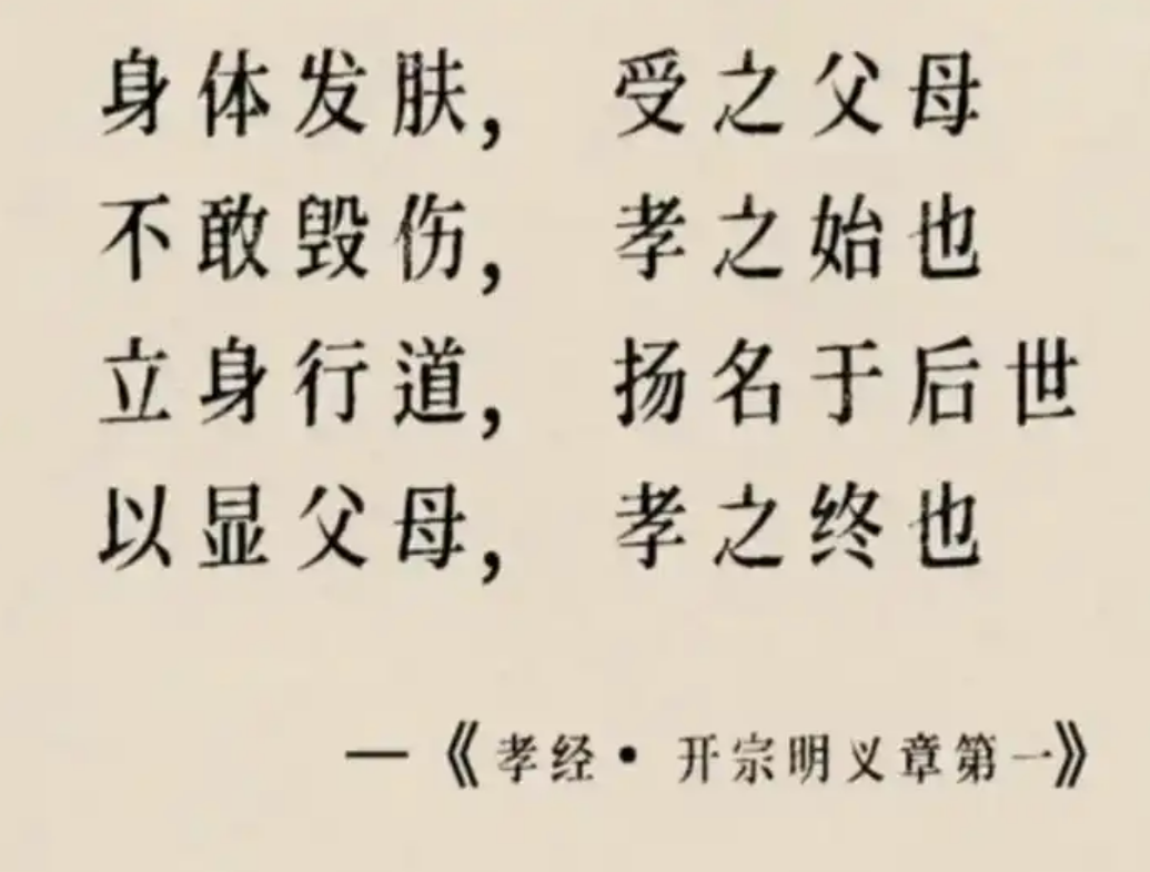 ◇ 图为《孝经&middot;开宗明义章第一》