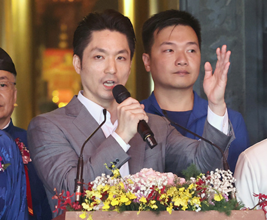 图注：蒋万安致辞中绵里藏针股票工具，当场反呛赖清德。