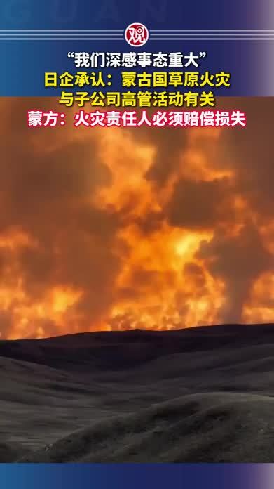 “我们深感事态重大”，日企承认：蒙古国草原火灾与子公司高管活动有关，蒙方：火灾责任人必须赔偿损失