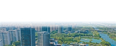位于安徽芜湖市鸠兹科创湾的梦溪科创走廊。人民网记者 张 俊摄