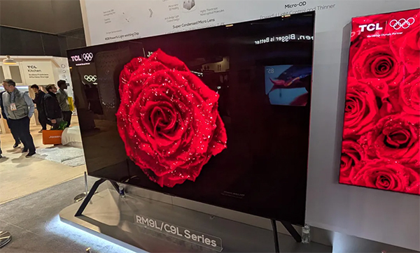 美国拉斯维加斯消费电子展（CES）上的TCL电视 外媒